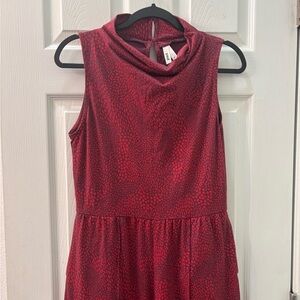 PACT M Organic Cotton Stretch Red Rococco Whirlpool  Gianna Jumpsuit